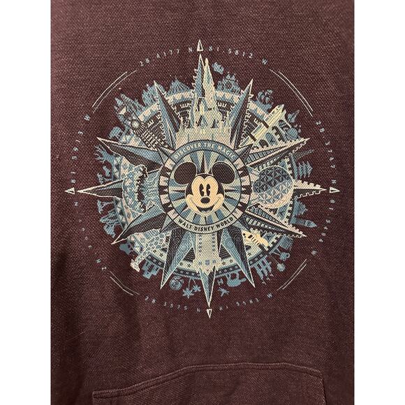 NWOT Disney Parks World Blue Discover Magic Sweatshirt Compass Mickey Mouse XXXL - Picture 2 of 5